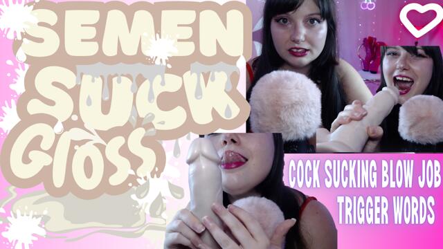 SEMEN SUCK GLOSS BJ TRIGGER WORDS FOR COCK CRAVERS VIDEO video from XCherryxTartx
