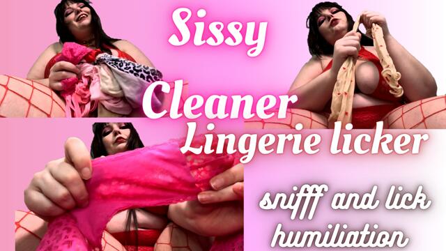 SISSY CLEANER LINGERIE LICKER video from XCherryxTartx
