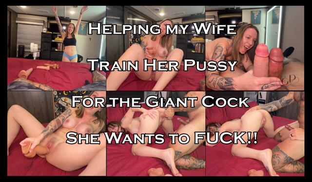Helping Train My Wife's Pussy for the GIANT Dick She Wants to Fuck video from Grey Productions