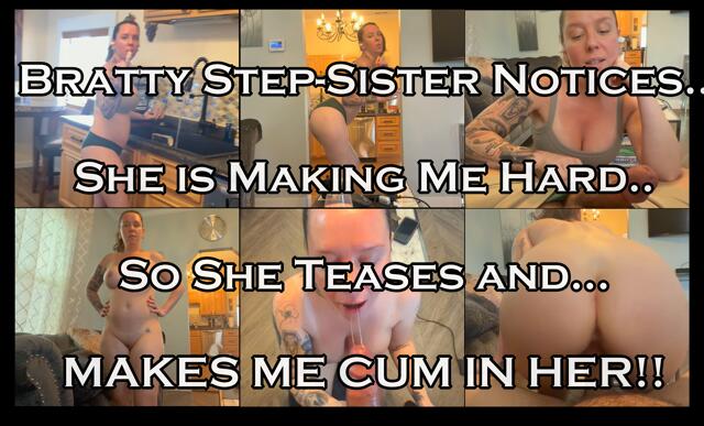My Step-Sister Sees me Creeping and Makes me Cum Inside Her video from Grey Productions
