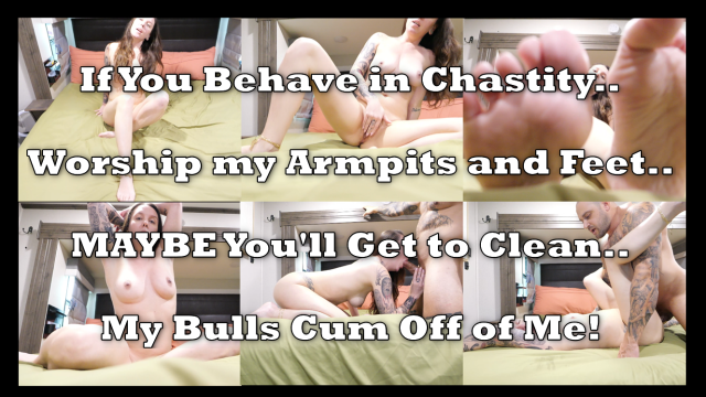 You Stay Locked in Chastity While My Bull Gives You a Mess to Clean video from XNatashaGrey