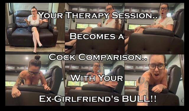 Your Therapy Session Turns Into a Size Comparison with Your Ex-Girlfriends Bull video from XNatashaGrey