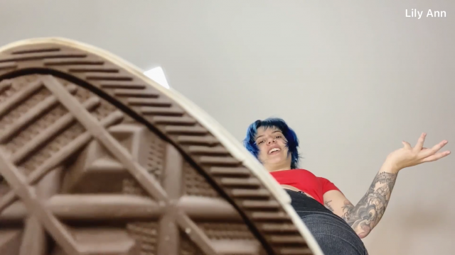 tiny man cleans giantess converse sneakers video from Lily Ann