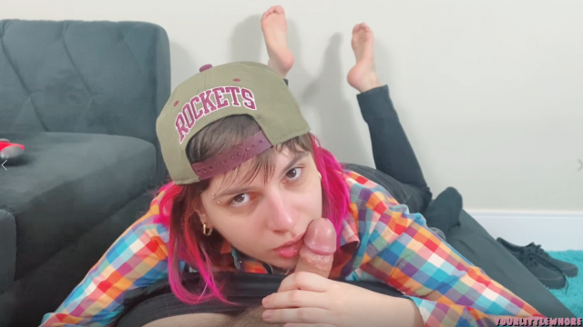 tomboy friend blowjob and cum on soles video from Lily Ann