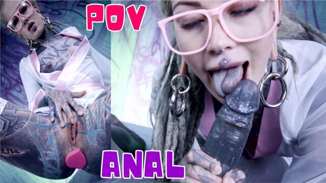 Glasses Girl with Buttplug Gets Fucked by Tattooed Dick, DP and Facial video from Z-Filmz