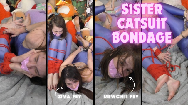 4K Fey Sisters Cam Show Struggle Bondage Reward video from Zivafey