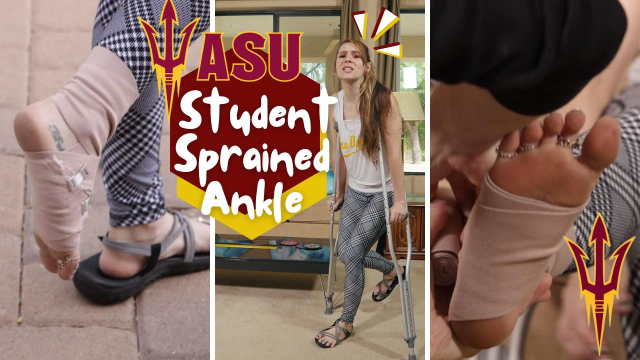 4K Ziva Fey - ASU Student Sprained Ankle video from Zivafey