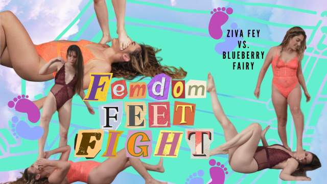 4K Ziva Fey Feet Fight Featuring Blueberry Fairy video from Zivafey