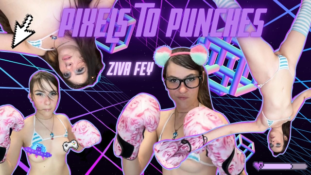4K Ziva Fey - Pixels to Punches: POV Boxing Match Custom video from Zivafey