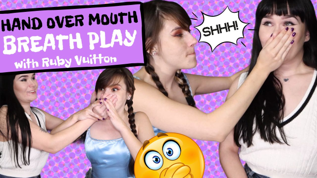 HD Ziva Fey - Hand Over Mouth Breath Play With Ruby Vuitton video from Zivafey