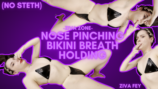 Nose Pinching Bikini Breath Holding (NO STETH) 4K video from Zivafey